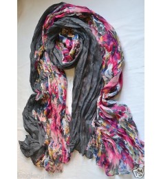 Women's Soft Wrinkle Long Cotton 100% scarf wrap shawl 20''x60'' #LONG34