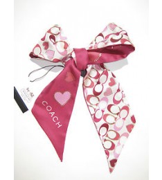 Coach SIGNATURE Heart Ponytail Scarf 83312 PURSE Purse COACH Scarf %100 SILK NWT