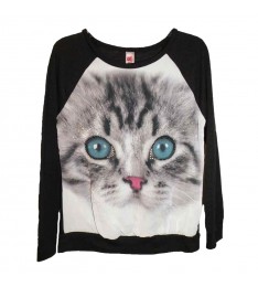 Multicolor Cat Print Blouse