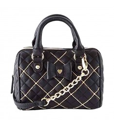 Black Crossbody Satchel Handbag