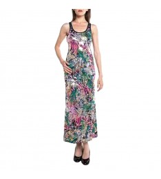Multicolor Racerback Maxi Dress