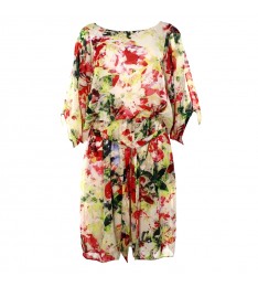 Yellow Floral-Print Sheath Dress