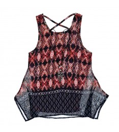 Coral ‘Owl Hippie’ Top