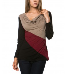 Multicolor Block Drape Top