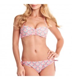 Pink Arabesque Halter Bikini
