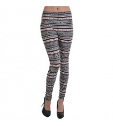 Black & Pink Diamond Stripe Leggings