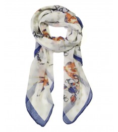 Navy & Ivory 'Oh Deer' Scarf