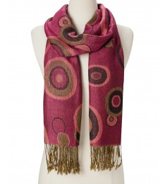 Fuchsia Reversible Silk-Blend Scarf