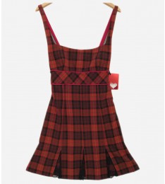 Red Plaid Rockabilly Dress