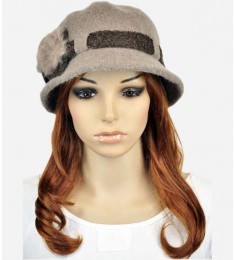 M47 Stylish Cute Bow Real Fur Women Winter Dress Wool Hat Beanie Ski Cap