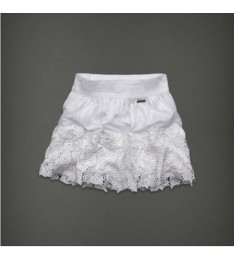 White Lace Ruffle Skirt