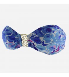 Blue Floral Print Swim Separates