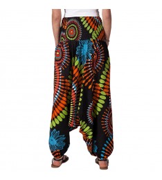 Multicolor Geometric Convertible Harem Pants