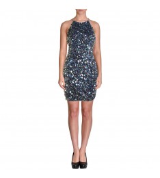 Black Paillettes Shift Dress 