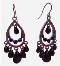 Black Chandelier Dangle Earring