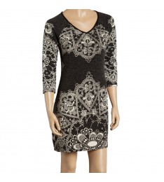 Black & White Doily Sweater Dress