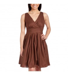 Coffee Empire-Waist Dress