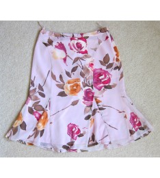 Floral Silk Skirt