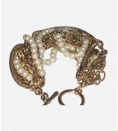 Gold Pleated Bracelet