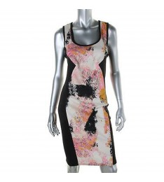 Multicolor Printed Sleeveless Party Dress