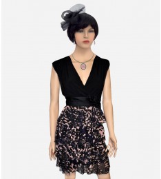 BCBG Max Azria Black Tiered Cocktail Dress