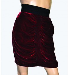 Dark Sangria Silk Blend Skirt