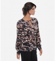 Joss Printed Neck Tie Blouse