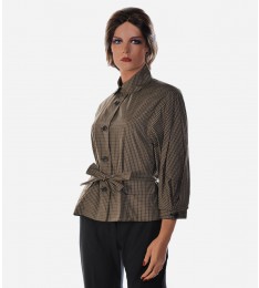 Plaid Taffeta Top