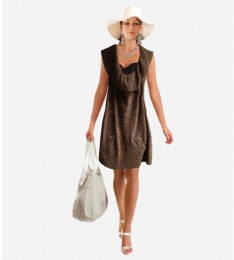 Ruffled Ribbed Sweater Dress