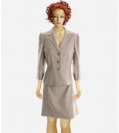 Beige Jacket & Skirt Suit