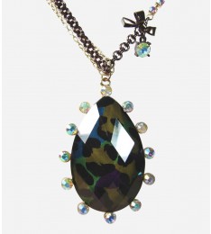 Black Leopard Crystal Necklace