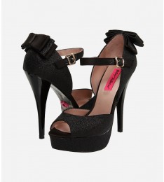 Pump Heels Peep Toe Glitter Shoe