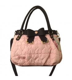 Pink & Black Satchel Handbag