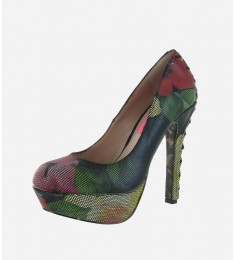 Ditan Floral Corset Platform Pumps Heels