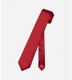 Red Skinny Silk Neck Tie