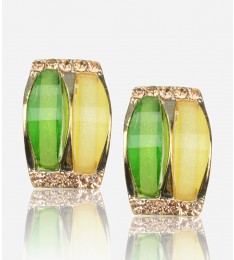 Bicolor Juicy Lucite Crystal Stud Earring