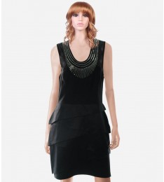 Black Embellished Cocktail Dress