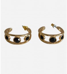 Black Stones Earrings