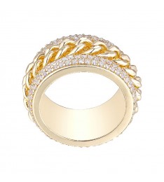 Swarovski® Crystal & Gold Braid Band