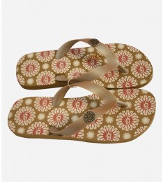 Brown Floral Flip Flop