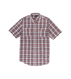 Grey & Red Plaid Button-Up