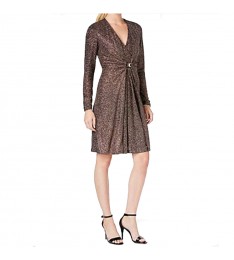 Black Shimmer Buckle Dress