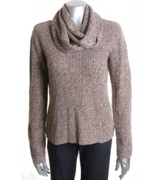 Brown Marled Long Sleeve Pullover Sweater