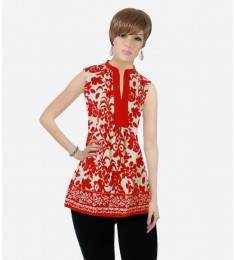 Ivory & Red Tunic Shirt