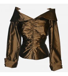 Bronze Silk Taffeta Top