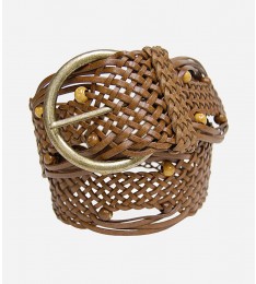 Brown Woven Fashion Belt