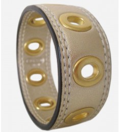 Gold Grommet Bangle Bracelet