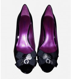 Coach Black Wedge Leather Shoe
