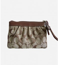 Signature Pleated Wristlet