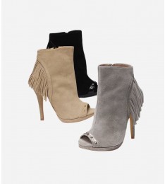Suede Fringe Bootie